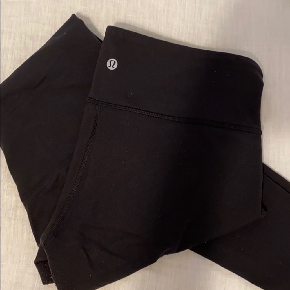 Black full length Lululemon leggings-Size 10